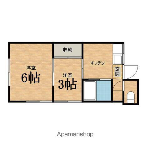 コーポ武(2K/2階)の間取り写真