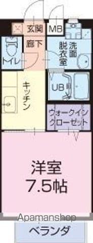 レイーナ(1K/2階)の間取り写真