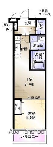 フジパレス阪南町3番館(1LDK/3階)の間取り写真