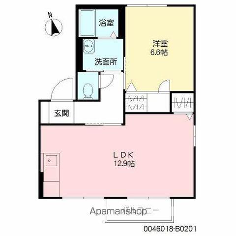 ピュアM(1LDK/2階)の間取り写真