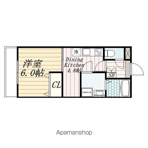 プライディア幕張(1DK/3階)の間取り写真