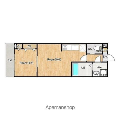 ジーメゾン松戸六実ディア(1LDK/2階)の間取り写真