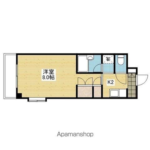 ボンデパール(1K/5階)の間取り写真