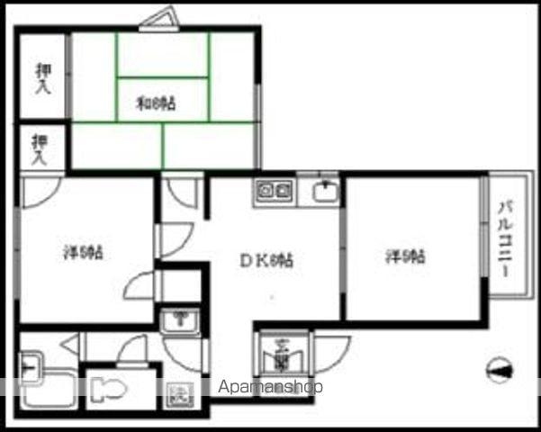 コーポ5(3DK/2階)の間取り写真