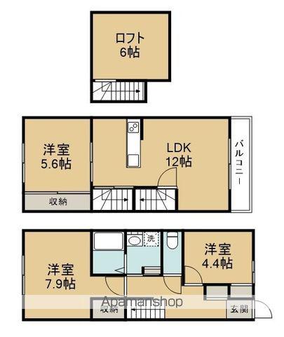 UNJOIR(3LDK/2階)の間取り写真