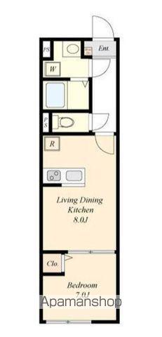 HW.HILLS 東日暮里(1LDK/4階)の間取り写真