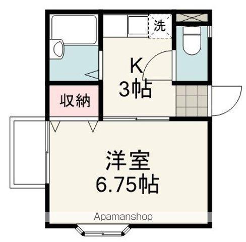 サマックスプランドール(1K/2階)の間取り写真