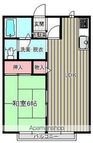 ハイツ・サンライフ郡家B棟(2LDK/2階)の間取り写真