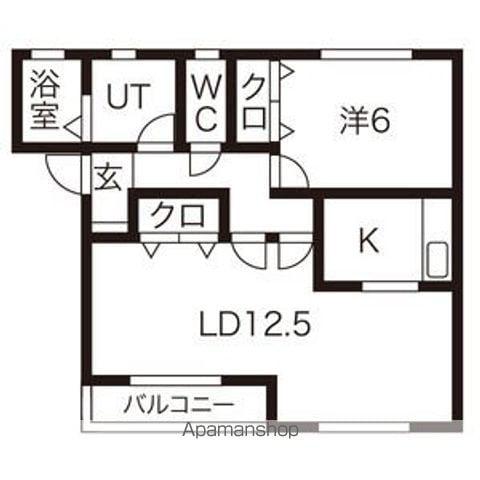 コーポJKL(1LDK/2階)の間取り写真