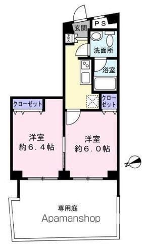 セジョリ高円寺(2K/1階)の間取り写真
