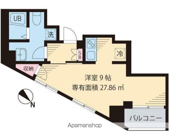 ポプリタウン小岩(ワンルーム/3階)の間取り写真
