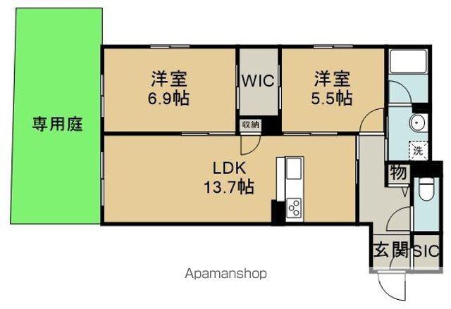 フォルトゥーナ(2LDK/1階)の間取り写真