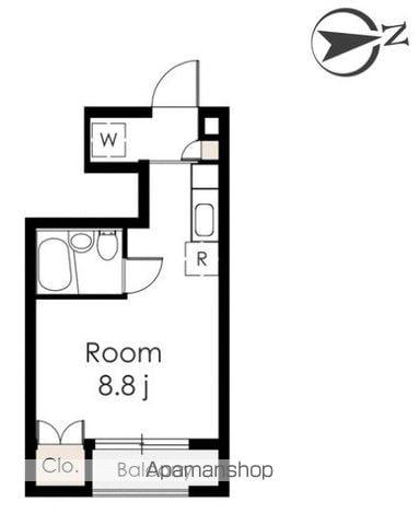 シャレー祐天寺カワベ第10(ワンルーム/2階)の間取り写真