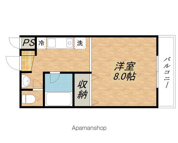 フルーレ伊勢(1K/1階)の間取り写真