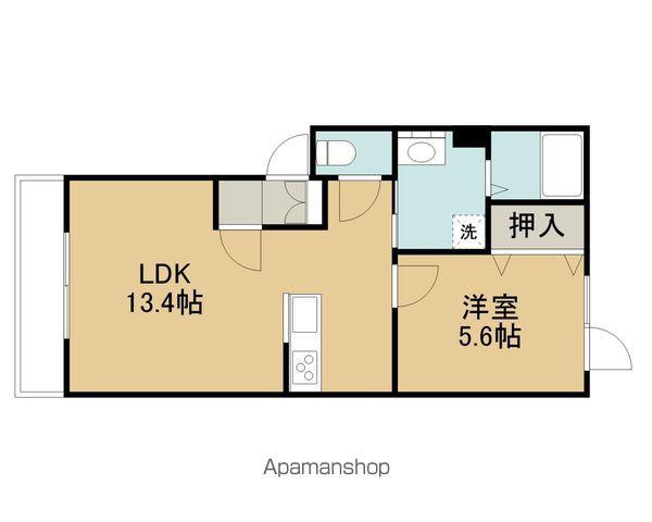 L UA (1LDK/1階)の間取り写真
