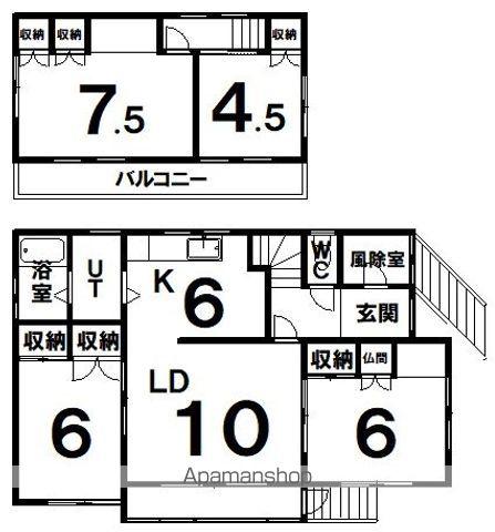 根室本線 新富士駅(北海道) 徒歩9分 3階建 築45年(4LDK)の間取り写真
