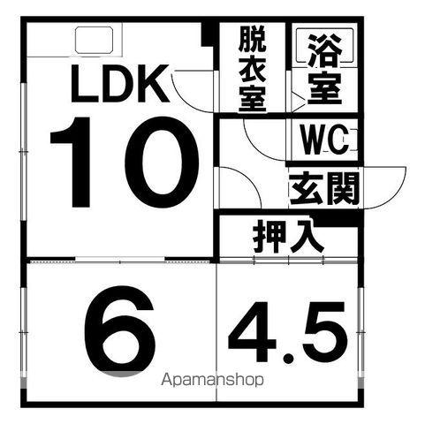 細野ハイツ(2LDK/1階)の間取り写真