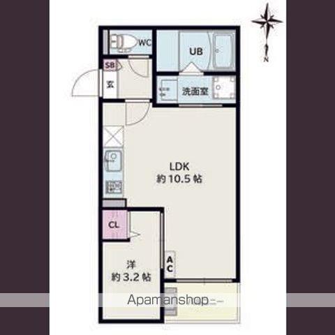 JACK KIRIHATA(1LDK/2階)の間取り写真