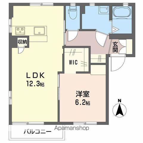 ディアス沢村(1LDK/1階)の間取り写真