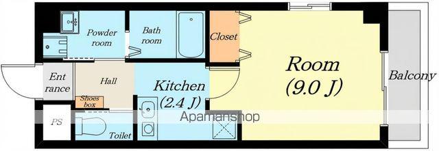 ポスティッソ(1K/4階)の間取り写真