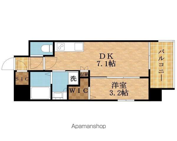 ブランシエスタ森ノ宮(1DK/7階)の間取り写真