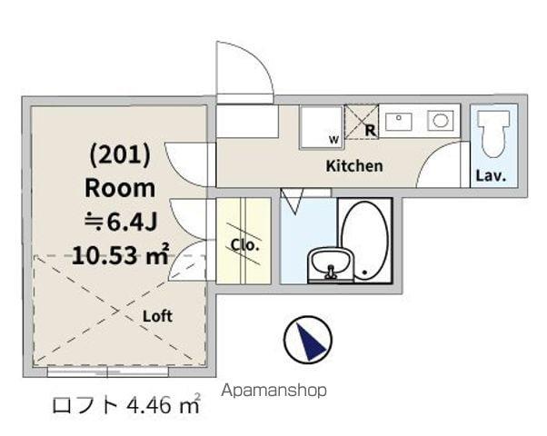 元町2丁目共同(1K/2階)の間取り写真