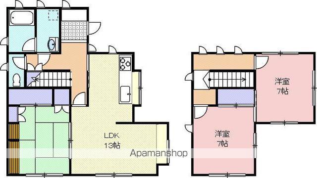 高徳線 昭和町駅(香川) 徒歩8分 2階建 築36年(3LDK)の間取り写真