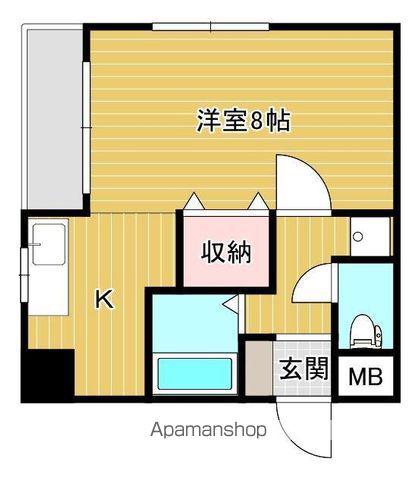 エスポワールY・K(1K/4階)の間取り写真