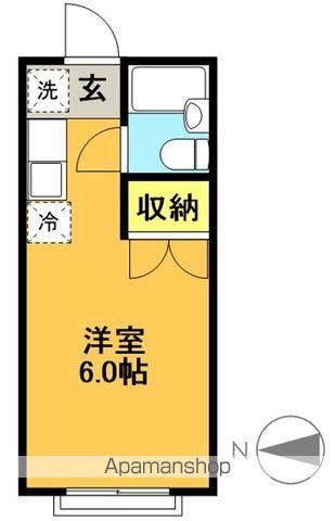 サラーム松原(1K/1階)の間取り写真