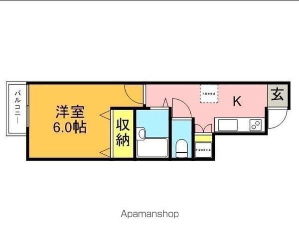 CHELSEAⅡ(1K/1階)の間取り写真