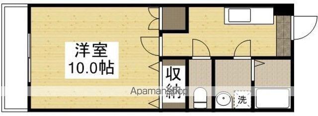 アークハイツ鹿田(1K/4階)の間取り写真
