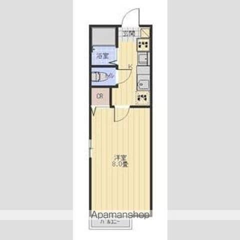 ヒルスクエア(1K/2階)の間取り写真