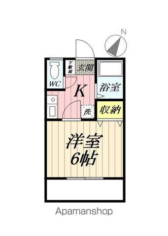 パルシャンティ(1K/1階)の間取り写真