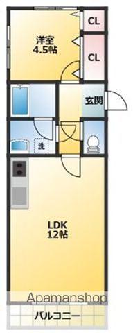 グランメール鈴木(1LDK/1階)の間取り写真