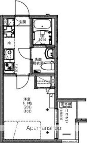 KEIAI RESIDENCE 北小金Ⅱ(1K/2階)の間取り写真