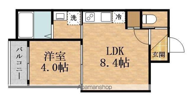 メゾンアンジュ鴫野(1LDK/1階)の間取り写真