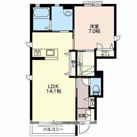 クラヴィエ並柳(1LDK/1階)の間取り写真
