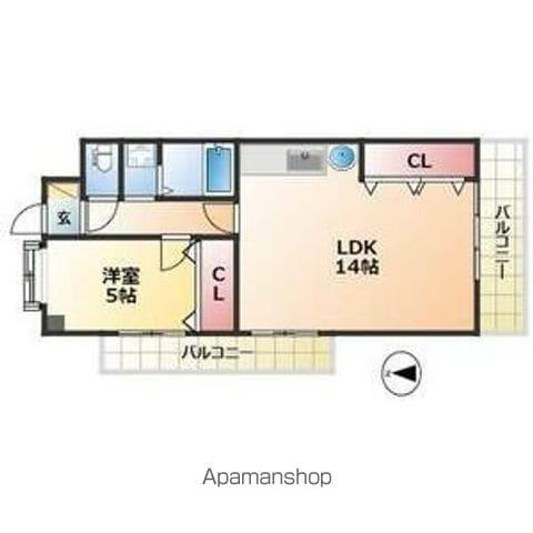 加藤第一マンション(1LDK/4階)の間取り写真