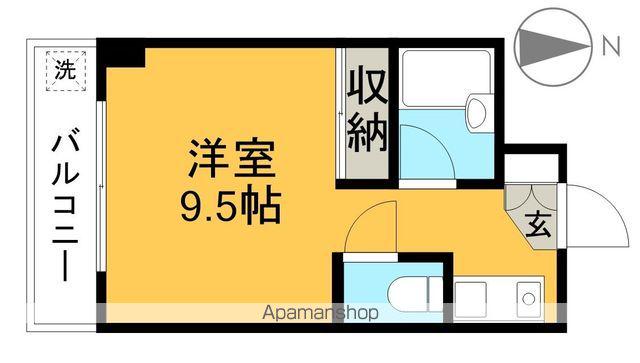 ロイヤルレジデンス秦(ワンルーム/3階)の間取り写真