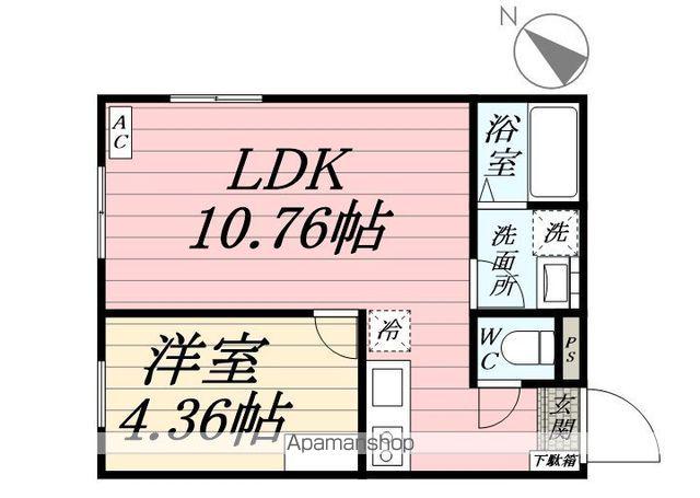 グランディール羽村(1LDK/2階)の間取り写真