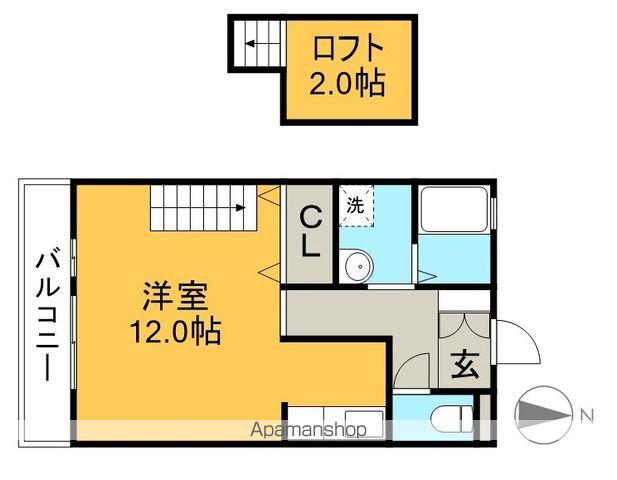 セジュール福井(ワンルーム/2階)の間取り写真