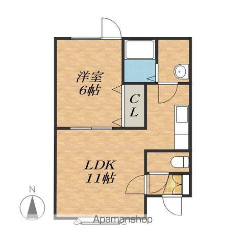 PEER HILLS Ⅱ(1LDK/1階)の間取り写真