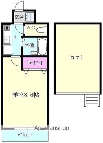 THE GLADE RESIDENCE イースト(1K/10階)の間取り写真