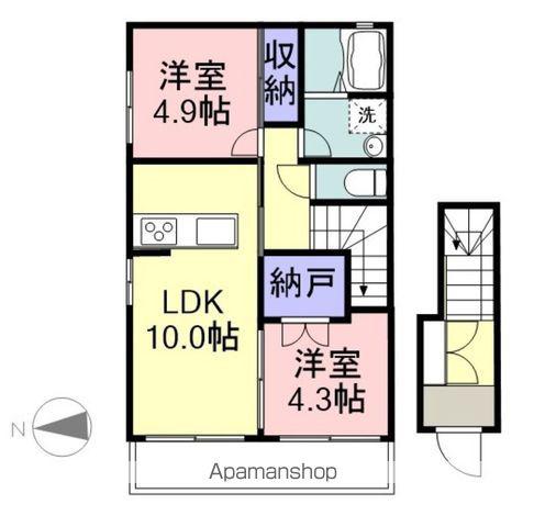 J・I 2(2LDK/2階)の間取り写真