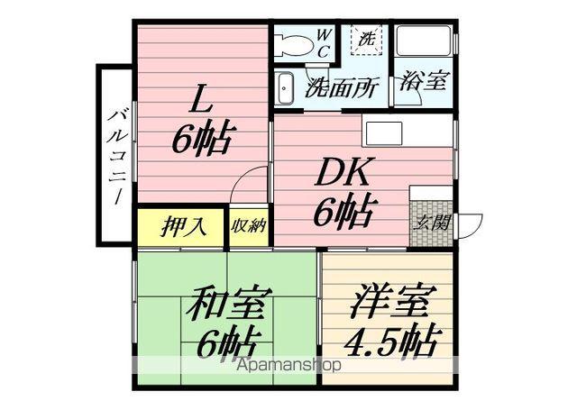 サンハイツ(3DK/1階)の間取り写真