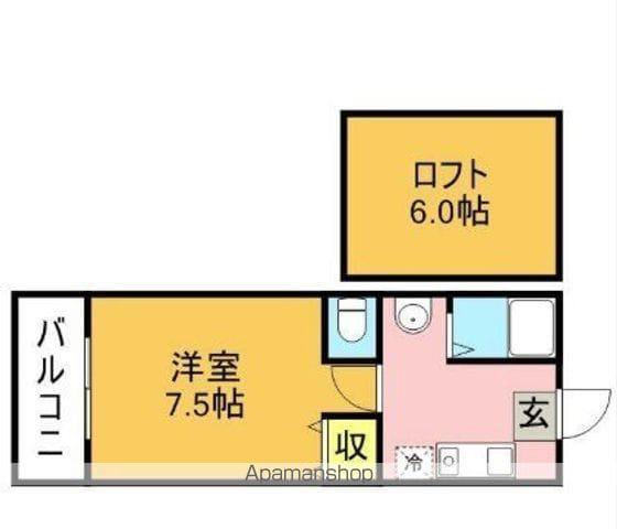 エンジェルコート(1K/2階)の間取り写真