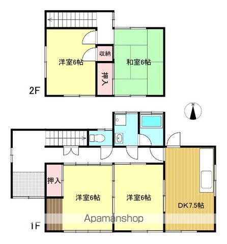 名鉄広見線 御嵩口駅 徒歩10分 2階建 築45年(4DK)の間取り写真