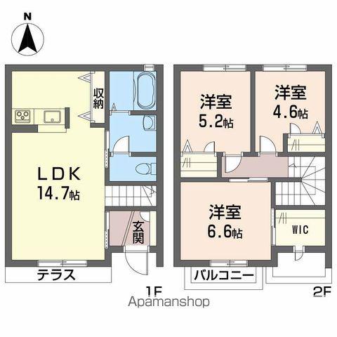 ファビュラス—U(3LDK/1階)の間取り写真