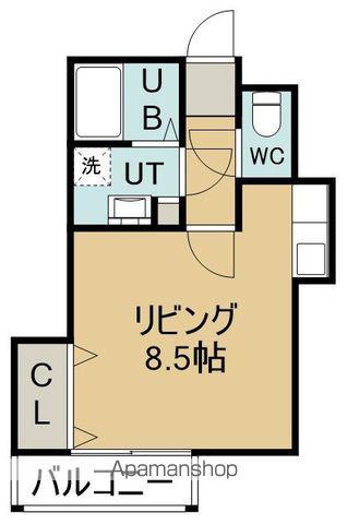カーサシラトリ(ワンルーム/3階)の間取り写真