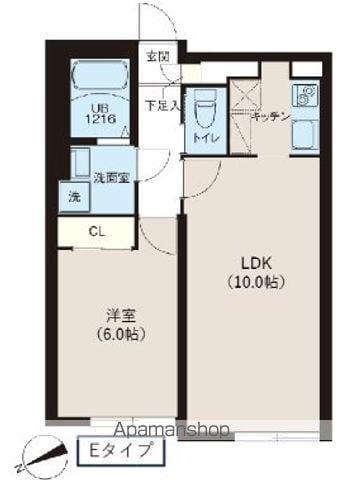 レピュア早稲田レジデンス2(1LDK/4階)の間取り写真